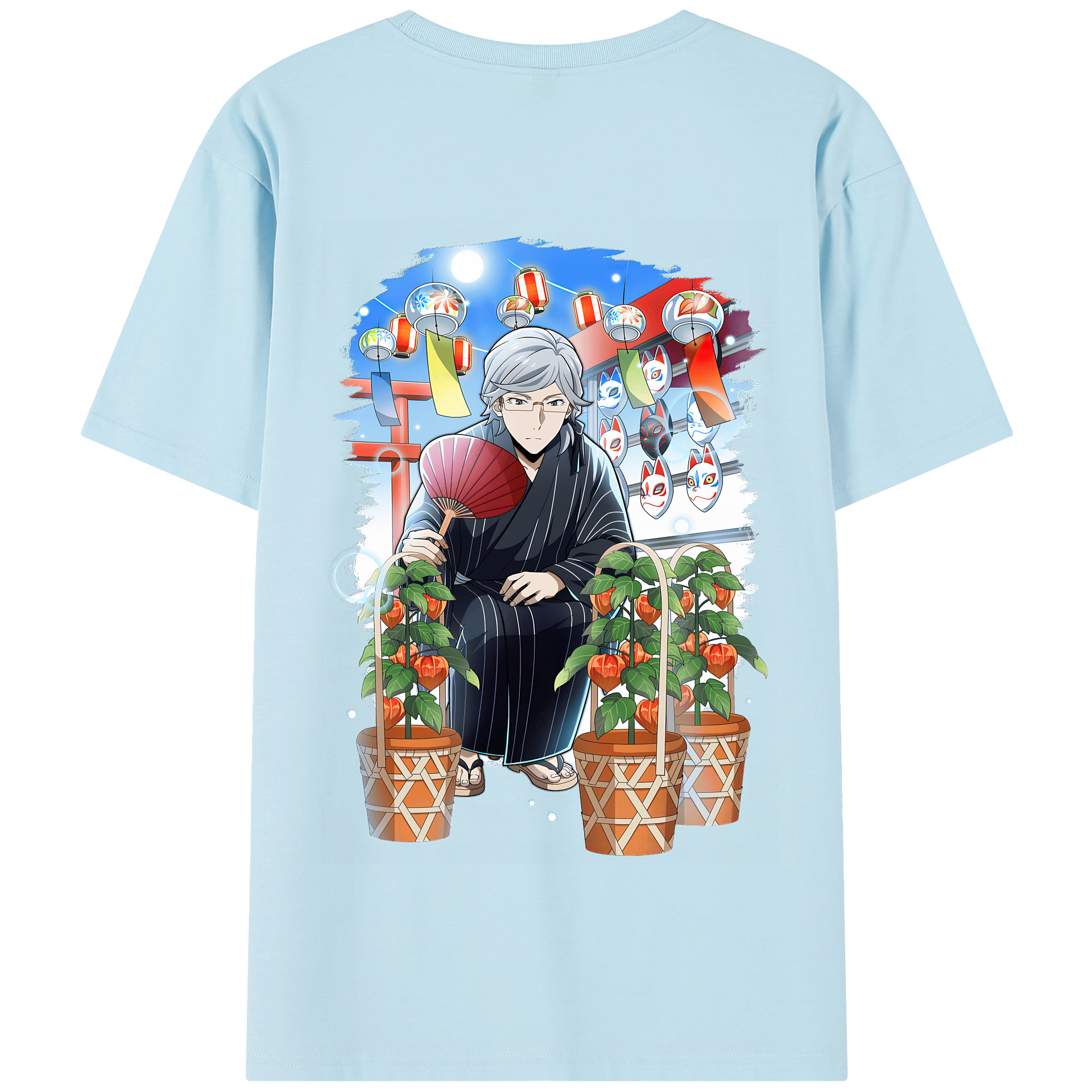 （画像用） 文豪ストレイドッグス Bungo Stray Dogs 綿100％半袖Tシャツ（背面プリント）